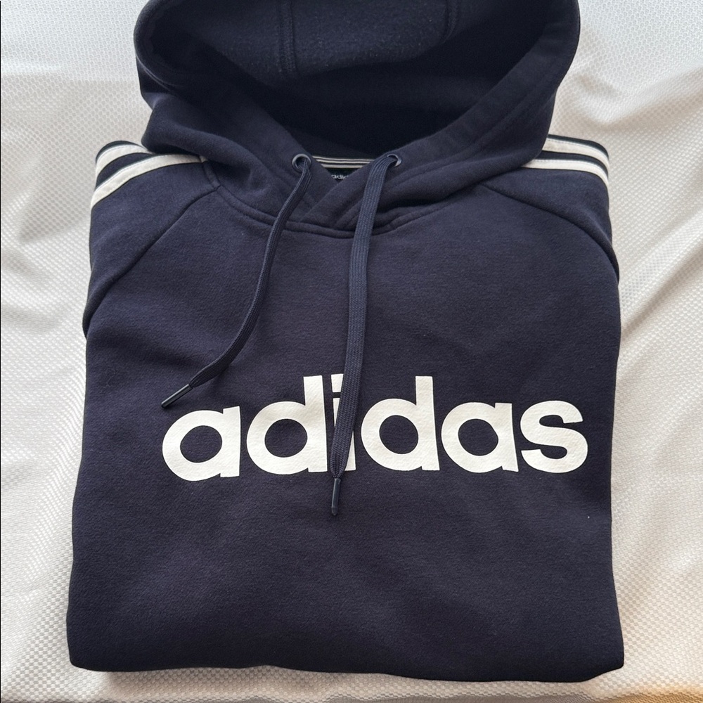 Adidas Navy Sweatshirt with Striped Detail